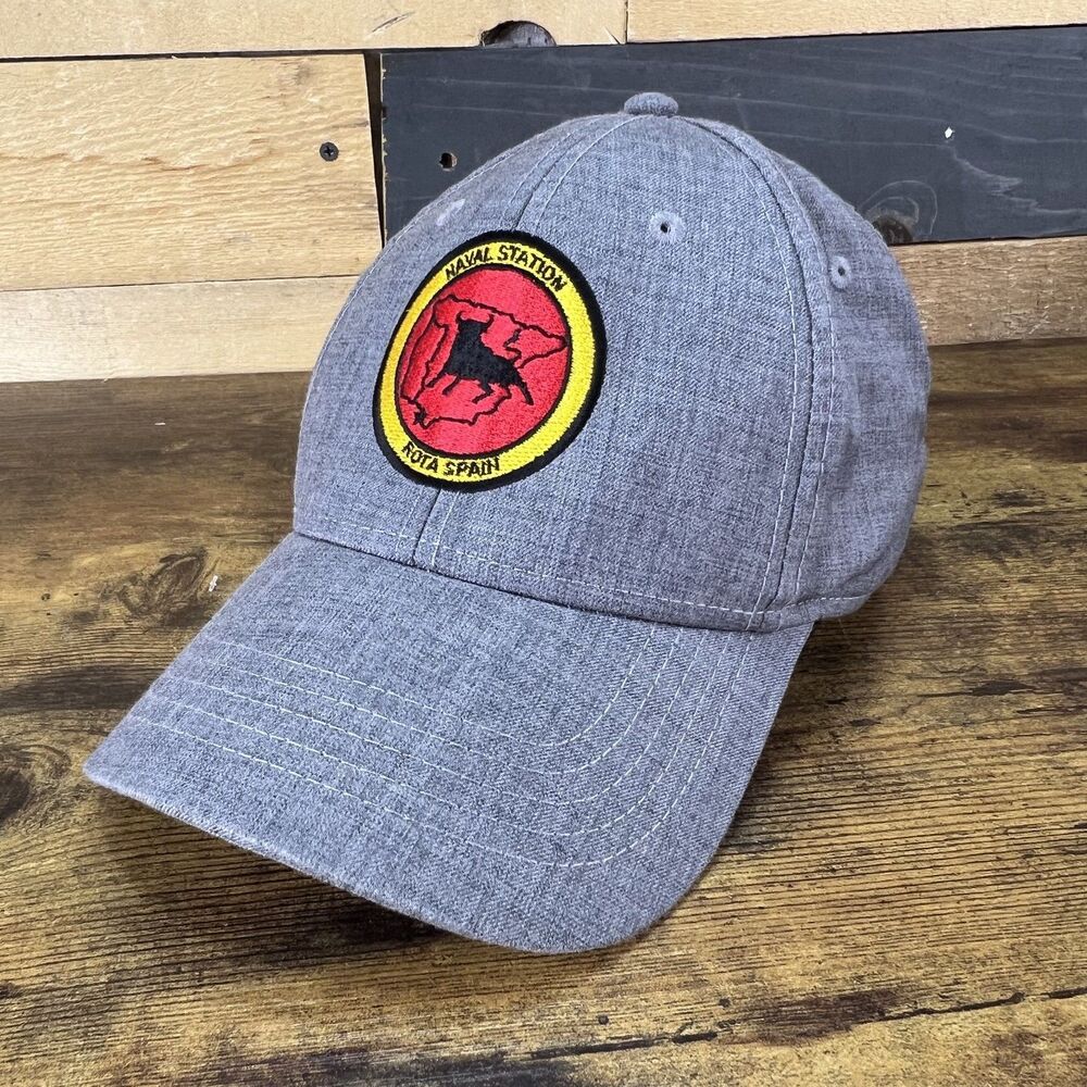 Naval Station Rota Spain Ace USA Gray Adjustable Hat Baseball Cap